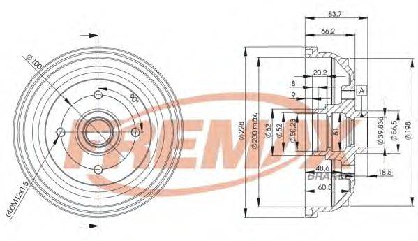 Тормозной барабан FREMAX BD-1241