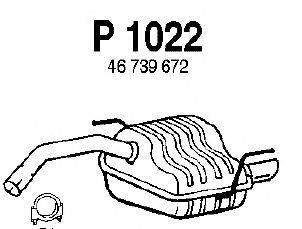 Глушитель выхлопных газов конечный FENNO P1022