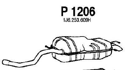 Глушитель выхлопных газов конечный FENNO P1206