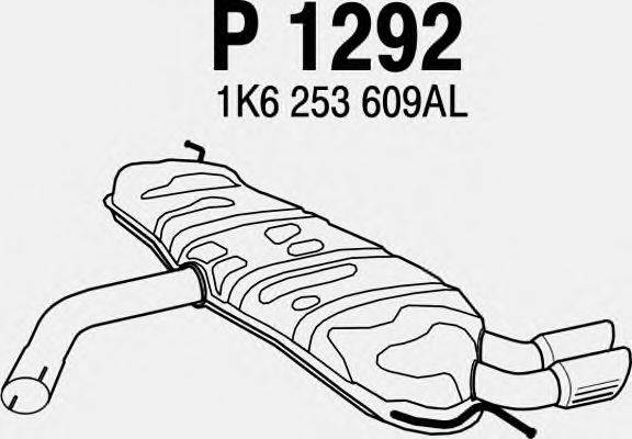 Глушитель выхлопных газов конечный FENNO P1292