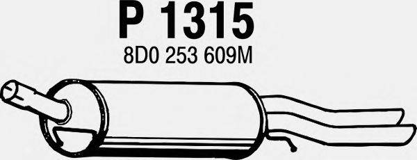 Глушитель выхлопных газов конечный FENNO P1315