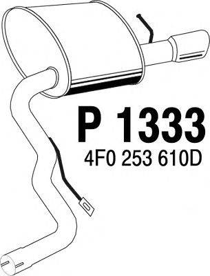 Глушитель выхлопных газов конечный FENNO 1333