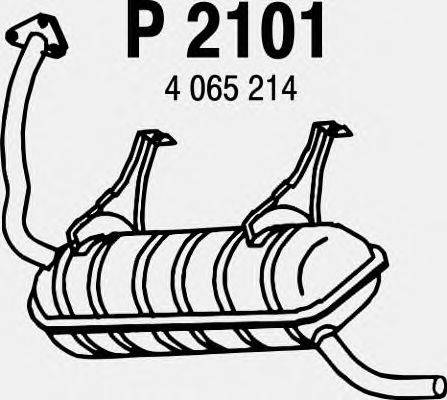 Глушитель выхлопных газов конечный FENNO P2101