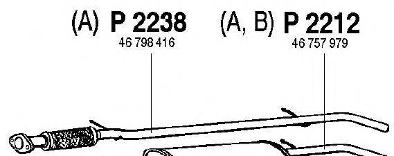 Труба выхлопного газа FENNO P2238
