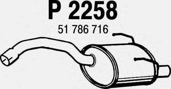 Глушитель выхлопных газов конечный FENNO P2258