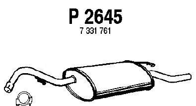 Глушитель выхлопных газов конечный FENNO P2645