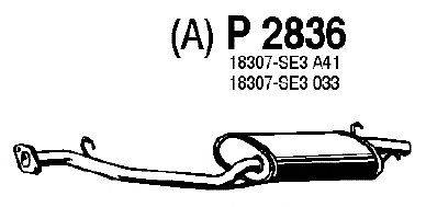 Глушитель выхлопных газов конечный FENNO P2836