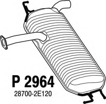 Глушитель выхлопных газов конечный FENNO P2964