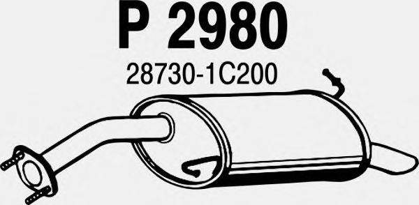 Глушитель выхлопных газов конечный FENNO P2980