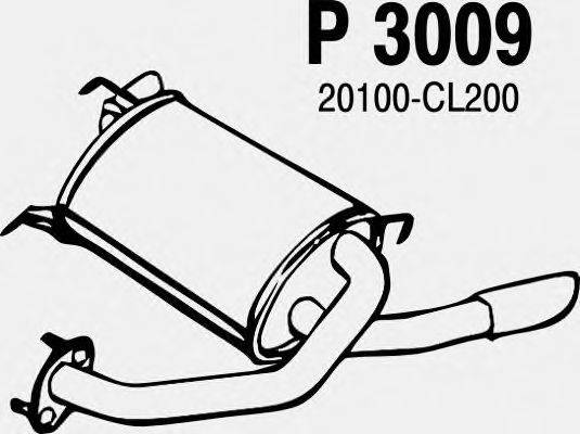 Глушитель выхлопных газов конечный FENNO P3009