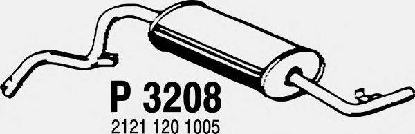 Глушитель выхлопных газов конечный FENNO P3208