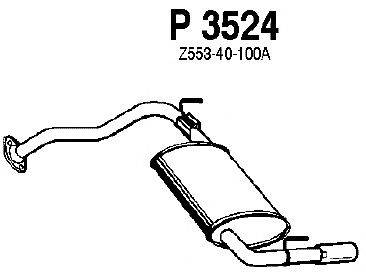Глушитель выхлопных газов конечный FENNO P3524