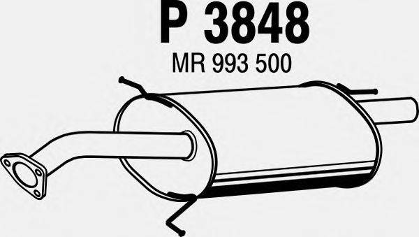 Глушитель выхлопных газов конечный FENNO 3848