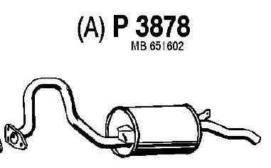 Глушитель выхлопных газов конечный FENNO P3878