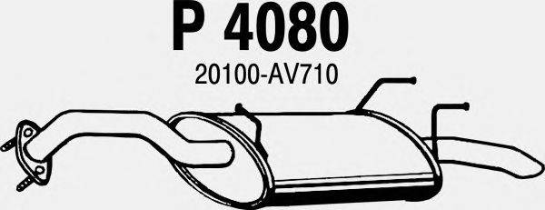 Глушитель выхлопных газов конечный FENNO P4080