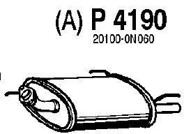 Глушитель выхлопных газов конечный FENNO P4190