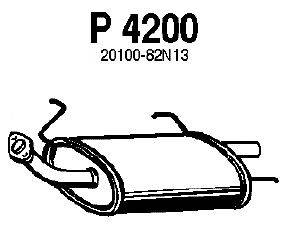 Глушитель выхлопных газов конечный FENNO P4200