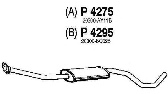 Средний глушитель выхлопных газов FENNO P4275
