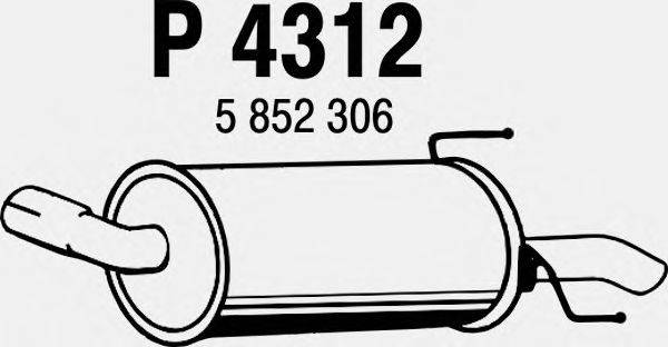 Глушитель выхлопных газов конечный FENNO P4312