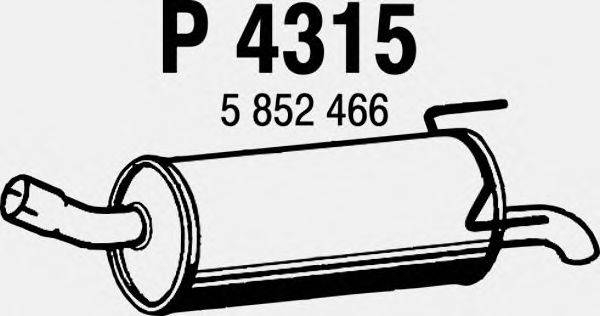 Глушитель выхлопных газов конечный FENNO P4315