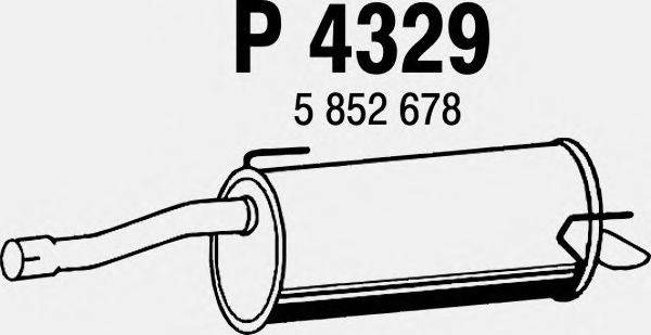 Глушитель выхлопных газов конечный FENNO P4329