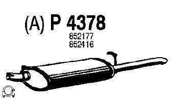 Глушитель выхлопных газов конечный FENNO P4378