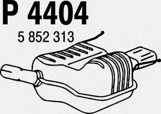 Глушитель выхлопных газов конечный FENNO 4404