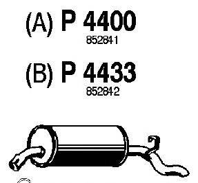 Глушитель выхлопных газов конечный FENNO P4433