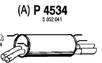 Глушитель выхлопных газов конечный FENNO P4534