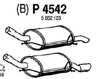 Глушитель выхлопных газов конечный FENNO P4542