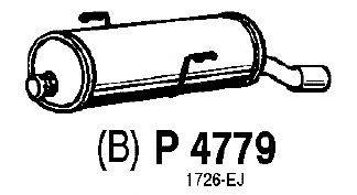 Глушитель выхлопных газов конечный FENNO P4779