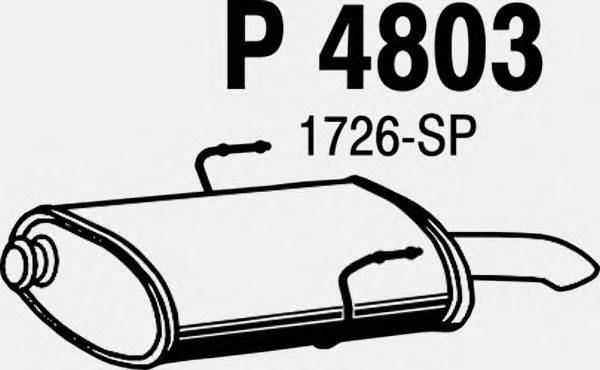 Глушитель выхлопных газов конечный FENNO P4803
