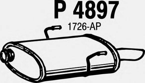 Глушитель выхлопных газов конечный FENNO P4897