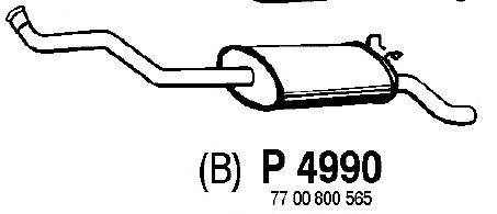 Глушитель выхлопных газов конечный FENNO P4990