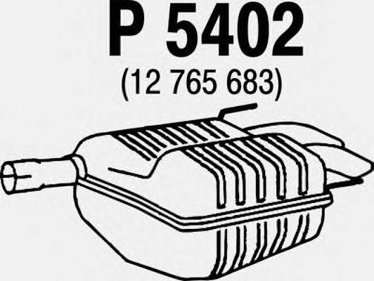 Глушитель выхлопных газов конечный FENNO 5402