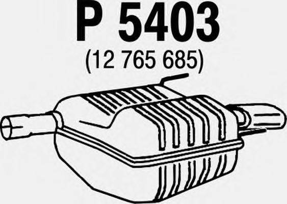 Глушитель выхлопных газов конечный FENNO P5403