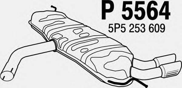 Глушитель выхлопных газов конечный FENNO 5564