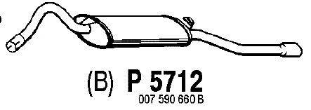 Глушитель выхлопных газов конечный FENNO P5712