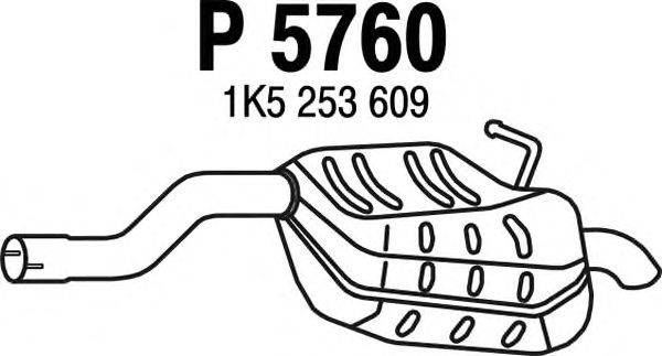 Глушитель выхлопных газов конечный FENNO 5760