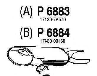 Глушитель выхлопных газов конечный FENNO 6883