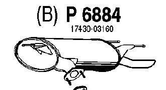 Глушитель выхлопных газов конечный FENNO 6884