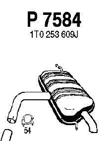 Глушитель выхлопных газов конечный FENNO P7584