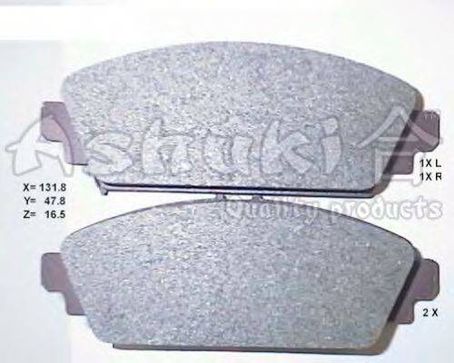Комплект тормозных колодок, дисковый тормоз ASHUKI H026-08