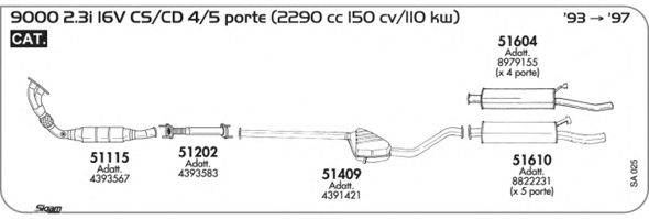 Система выпуска ОГ SIGAM SA025