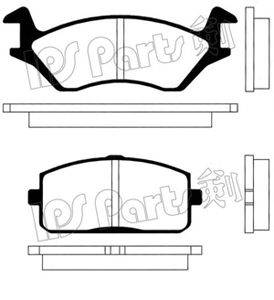 Комплект тормозных колодок, дисковый тормоз IPS Parts IBD1202