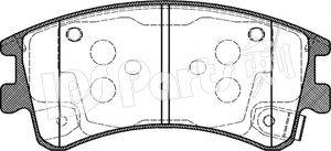 Комплект тормозных колодок, дисковый тормоз IPS Parts IBD-1369