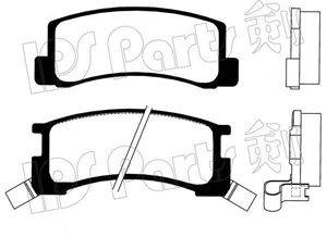 Комплект тормозных колодок, дисковый тормоз IPS Parts IBR-1261