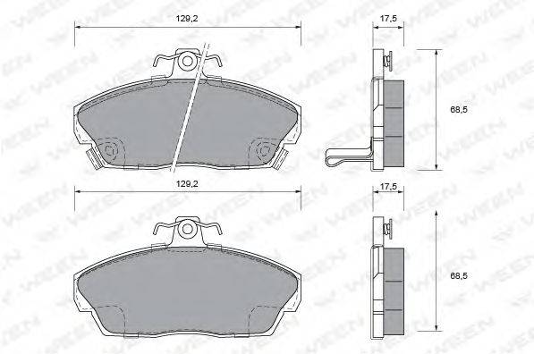 Комплект тормозных колодок, дисковый тормоз WEEN 21517