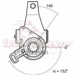Регулируемый вал, регулятор TRUCKTECHNIC TT70.02.524