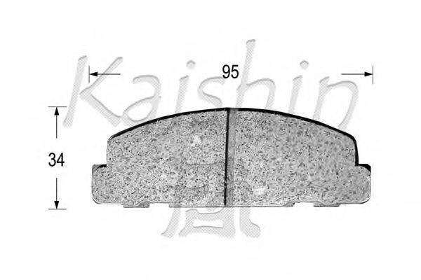 Комплект тормозных колодок, дисковый тормоз KAISHIN D0003